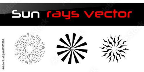 Classic vintage retro sun ray sunbeam sunlight burst and fireworks and thunderbolt in a circular radial shape vector illustration. Lots of line , thunderbolt sun ray line shape in number centralized.