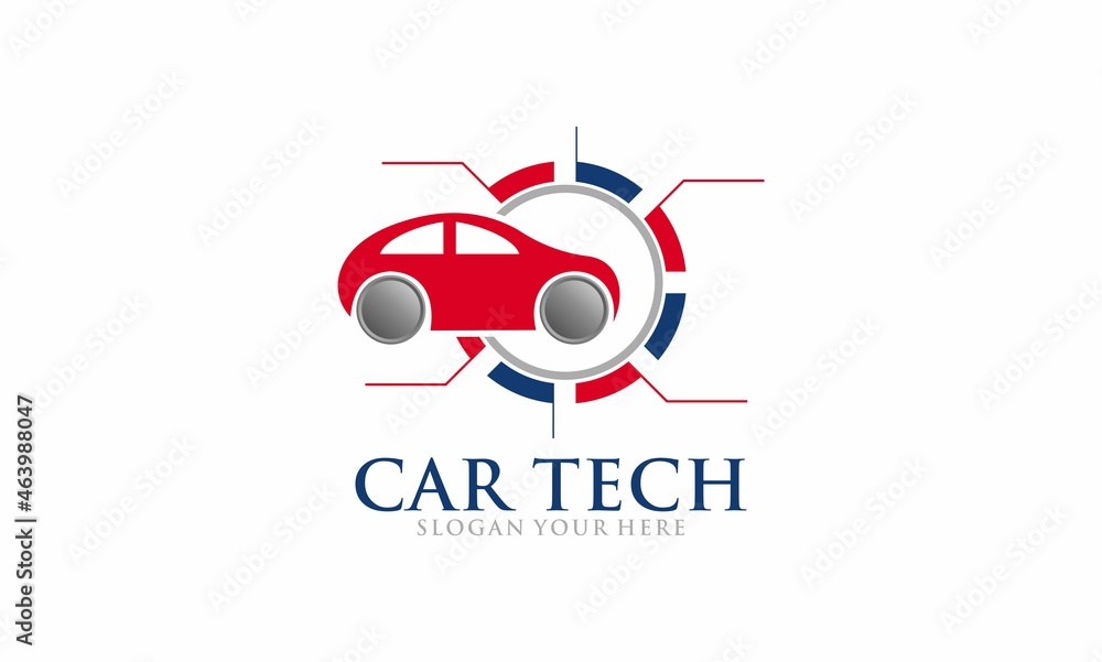 car tech concept design logo