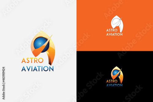 Abstract rocket shape logo vector with letter A suitable for aeronautics, aviation, rocket technology, astrophysics research