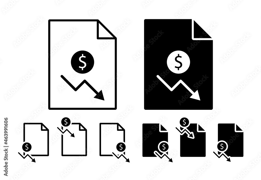 Financial downgrade schedule vector icon in file set illustration for ui and ux, website or mobile application Financial downgrade schedule vector icon in file set illustration for ui and ux, website or mobile application