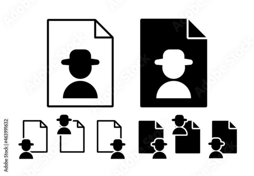 Agent vector icon in file set illustration for ui and ux, website or mobile application