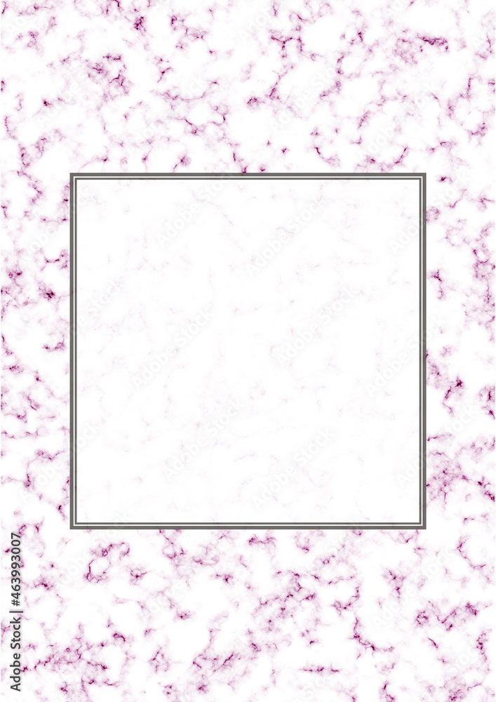 ピンクの大理石風な正方形の文字なし枠