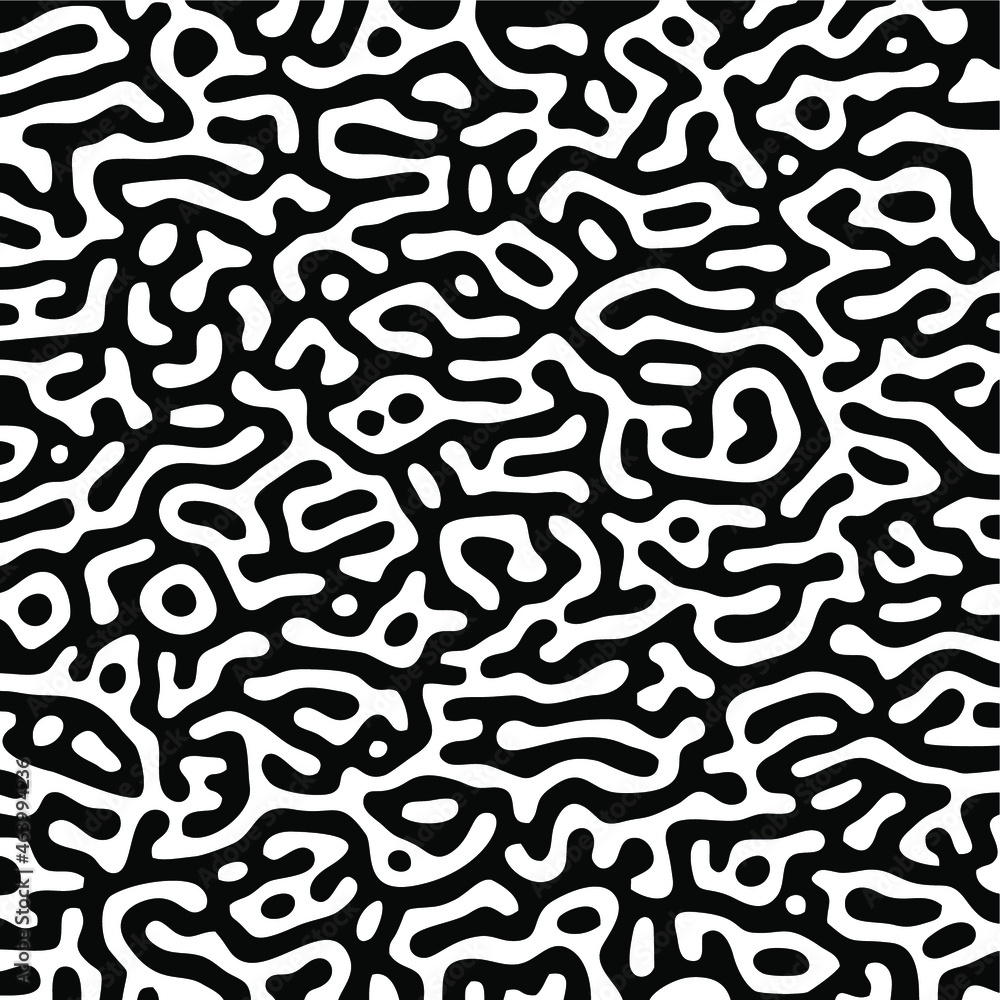 Fototapeta premium Turing Pattern Seamless Black Background