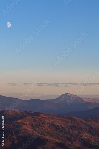 Moon and clouds over the mountains © Jeannie 
