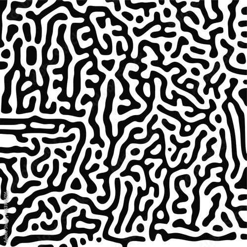 Turing Pattern Seamless Black Background