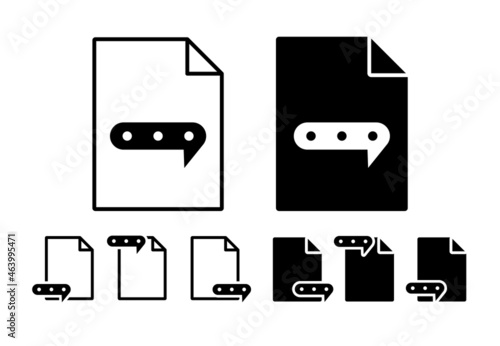 Colloquial vector icon in file set illustration for ui and ux, website or mobile application