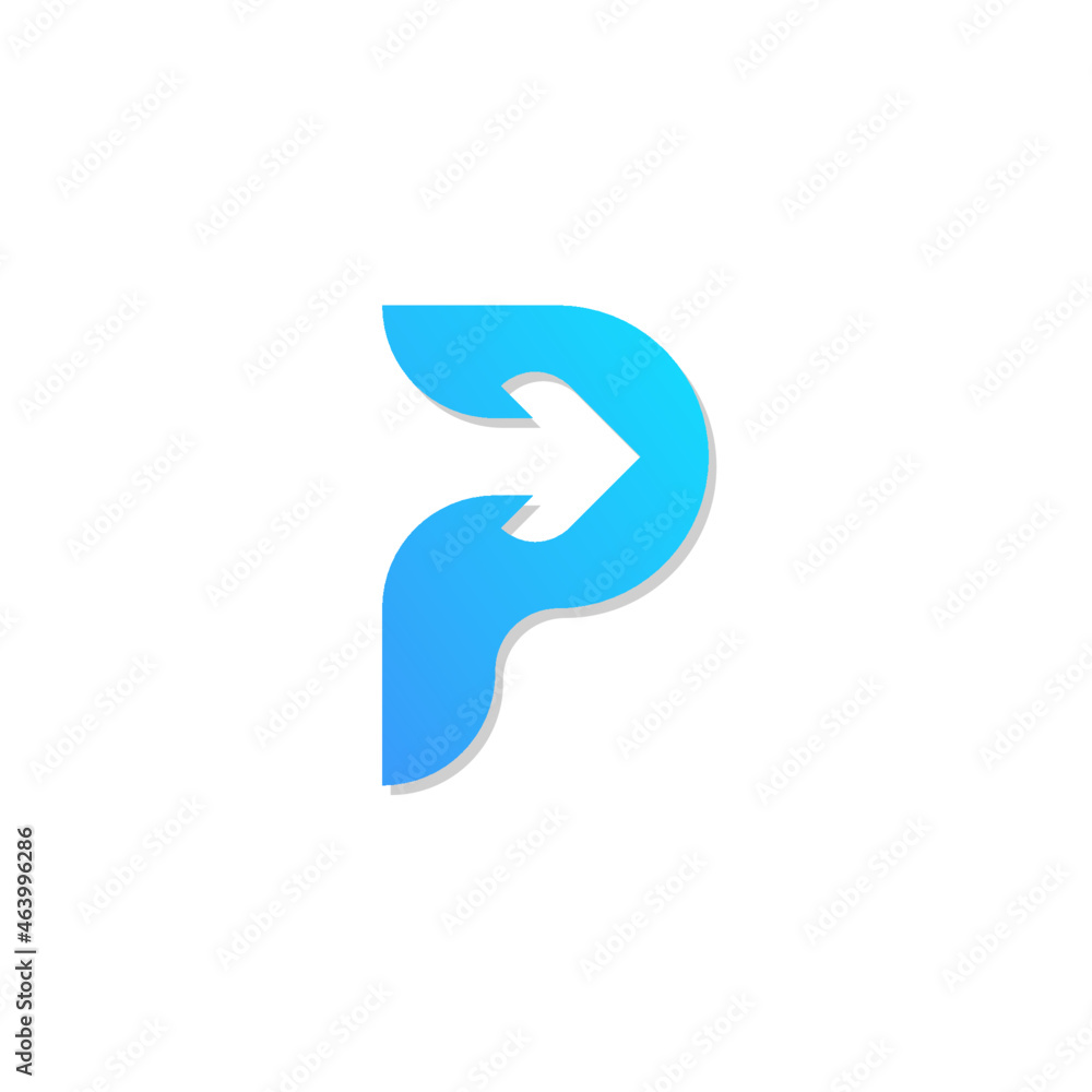 Letter P Arrow Logo Letter P Arrow Logo