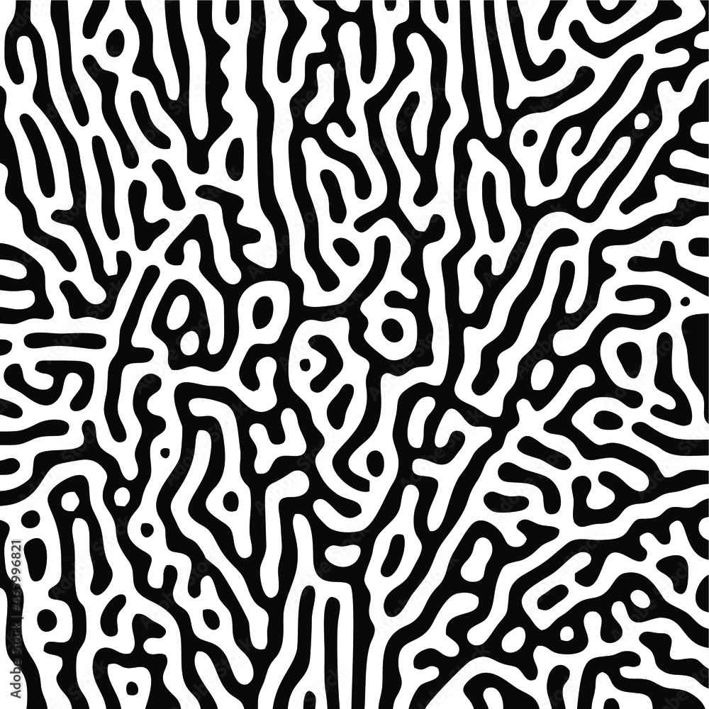 Turing Pattern Seamless Black Background Turing Pattern Seamless Black Background