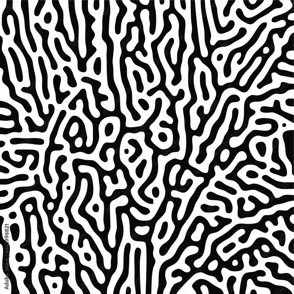 Turing Pattern Seamless Black Background