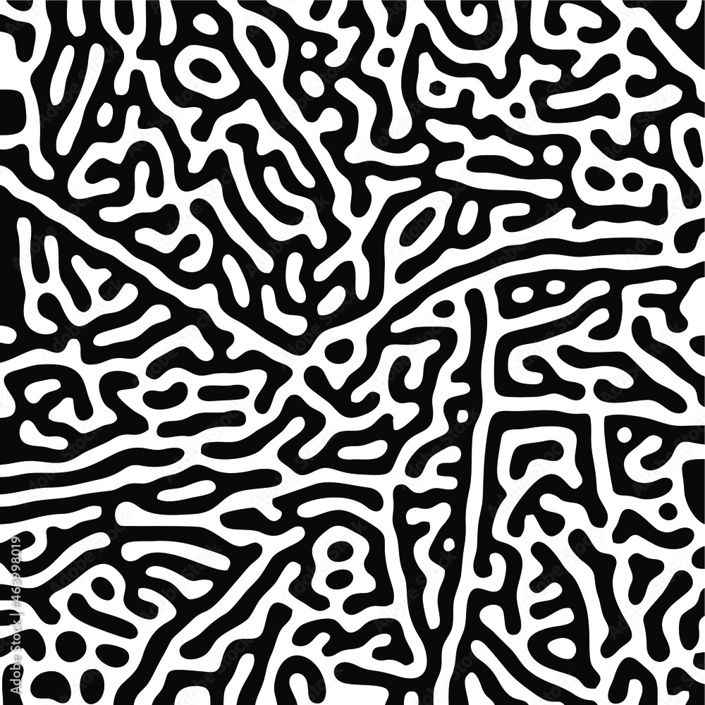 Turing Pattern Seamless Black Background Turing Pattern Seamless Black Background