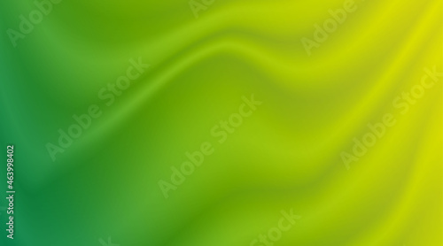 Abstract green wave silk or satin fabric on white background for opening ceremony or other occasions