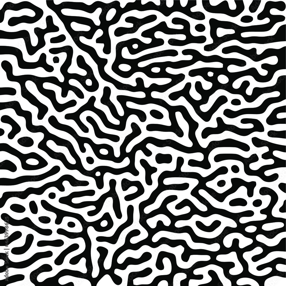 Turing Pattern Seamless Black Background Turing Pattern Seamless Black Background