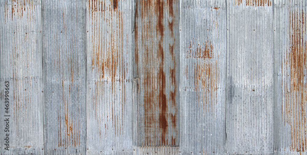 Obraz premium Old galvanized sheet with rust background