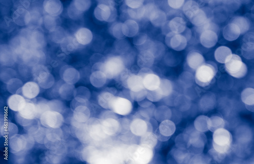 Blue and white bokeh abstract background
