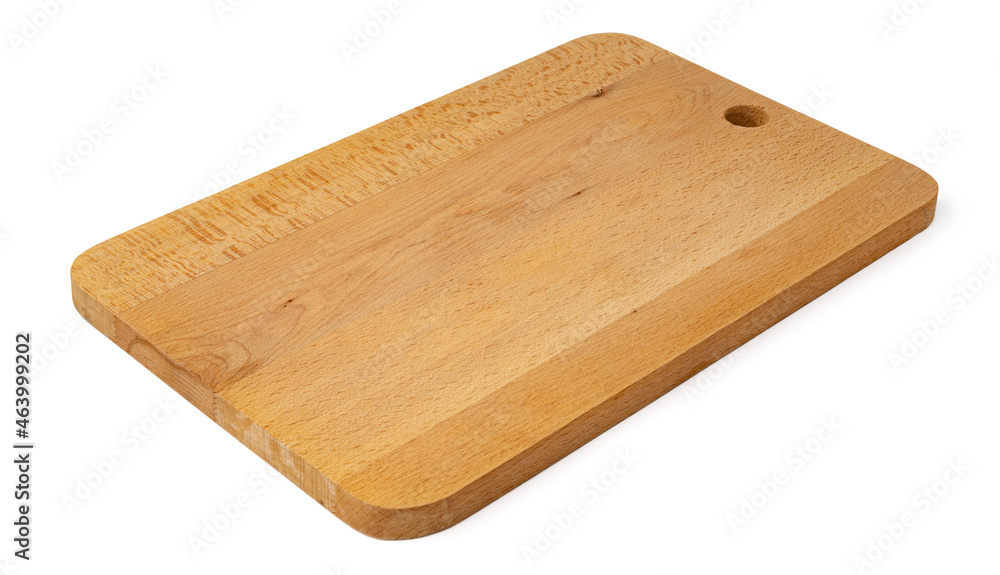 Wooden cutting board on a white background Wooden cutting board on a white background