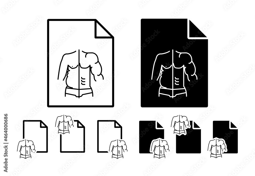 Fat man, ideal man vector icon in file set illustration for ui and ux, website or mobile application Fat man, ideal man vector icon in file set illustration for ui and ux, website or mobile application