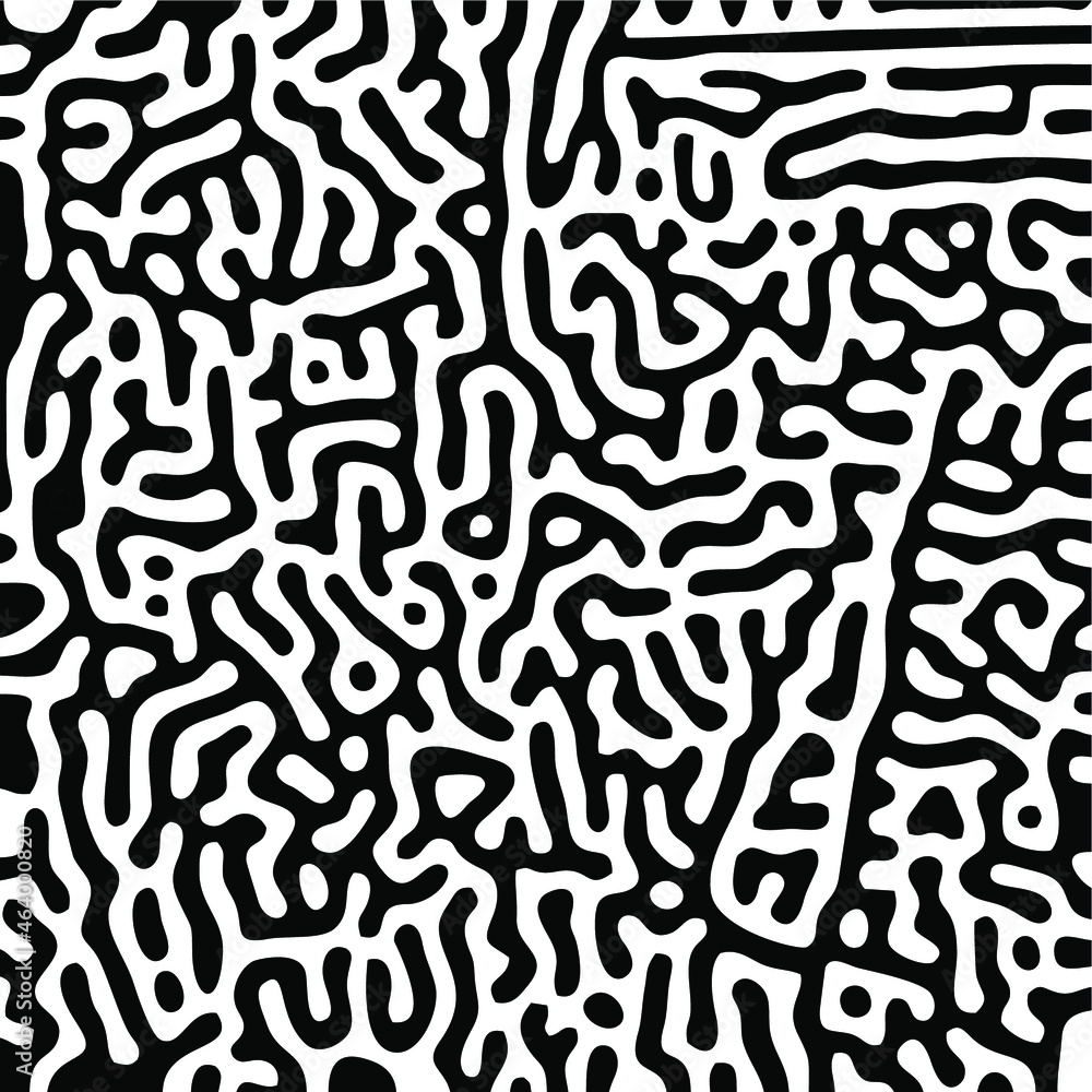 Turing Pattern Seamless Black Background Turing Pattern Seamless Black Background