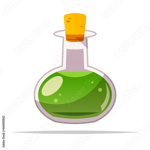 Green potion vector isolated illustration