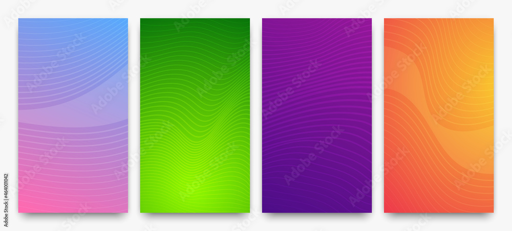 Modern colorful gradient background with wave lines Modern colorful gradient background with wave lines