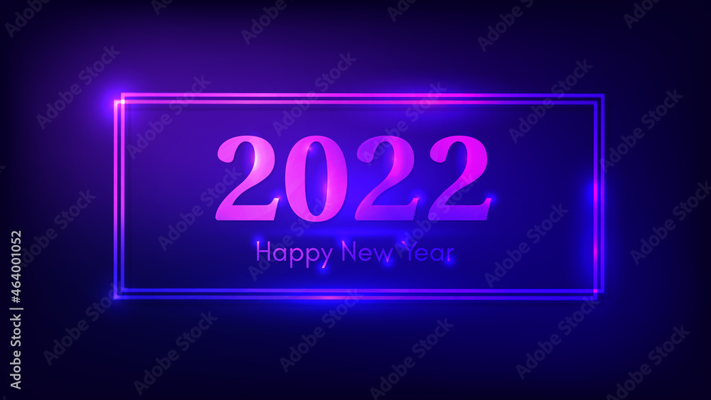 2022 Happy New Year neon background 2022 Happy New Year neon background