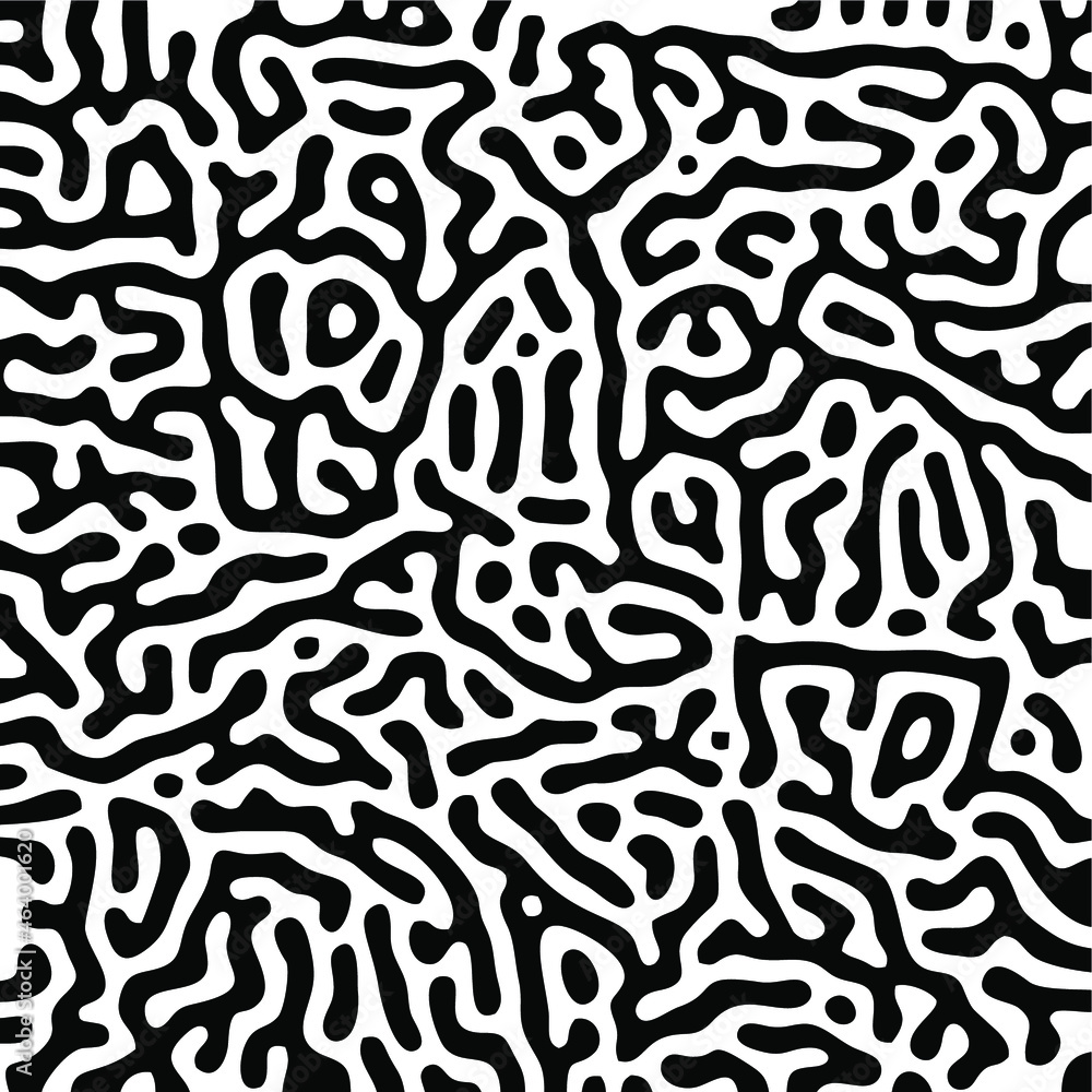 Turing Pattern Seamless Black Background Turing Pattern Seamless Black Background
