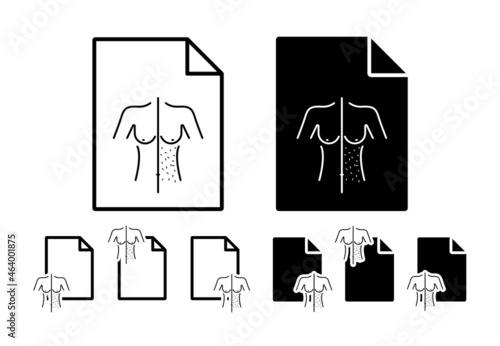 Woman body, laser epilation vector icon in file set illustration for ui and ux, website or mobile application