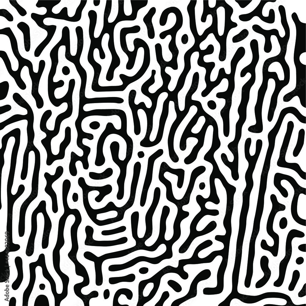 Turing Pattern Seamless Black Background Turing Pattern Seamless Black Background
