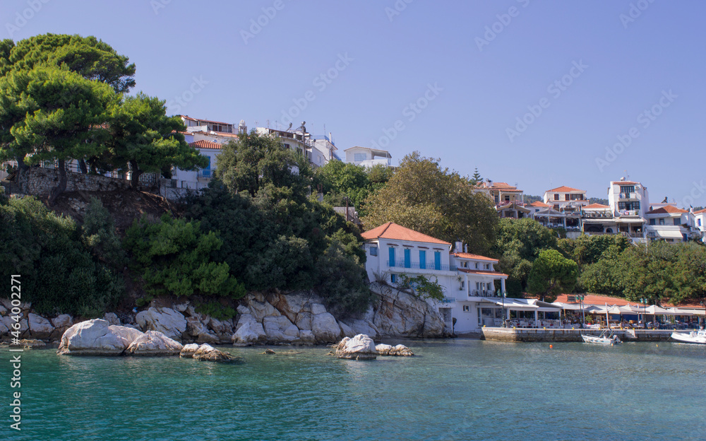 Skiathos town on an island Skiathos in Greece