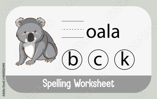 Find missing letter with koala