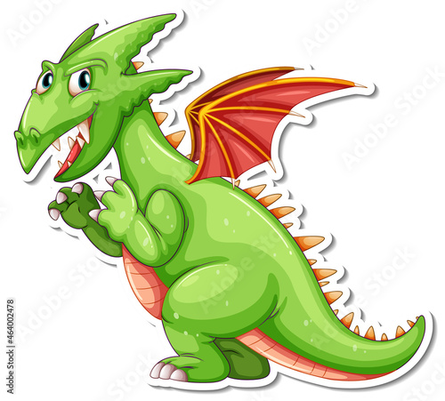 Fantasy Dragon cartoon character sticker