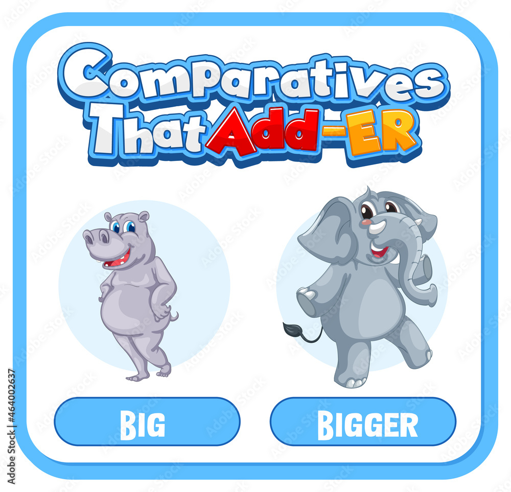 Comparative and Superlative Adjectives for word dirty Stock Vector