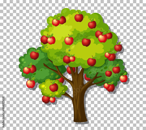 Apple tree on transparent background
