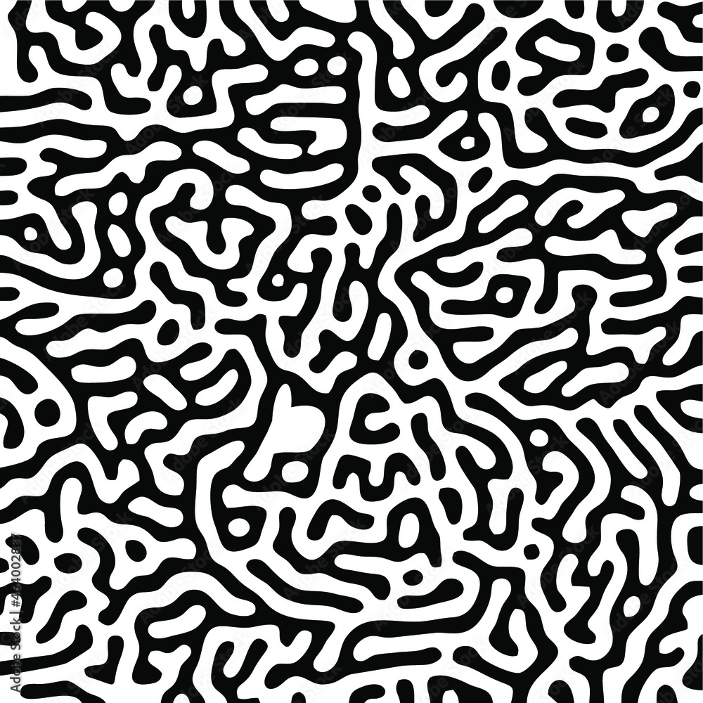 Turing Pattern Seamless Black Background Turing Pattern Seamless Black Background