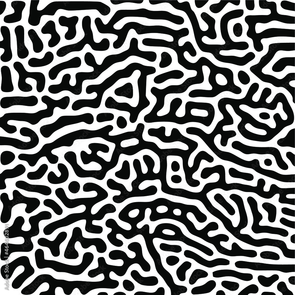 Turing Pattern Seamless Black Background Turing Pattern Seamless Black Background