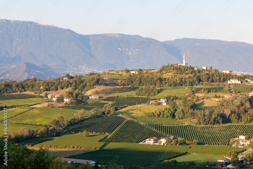 panoramic view over the Prosecco hills