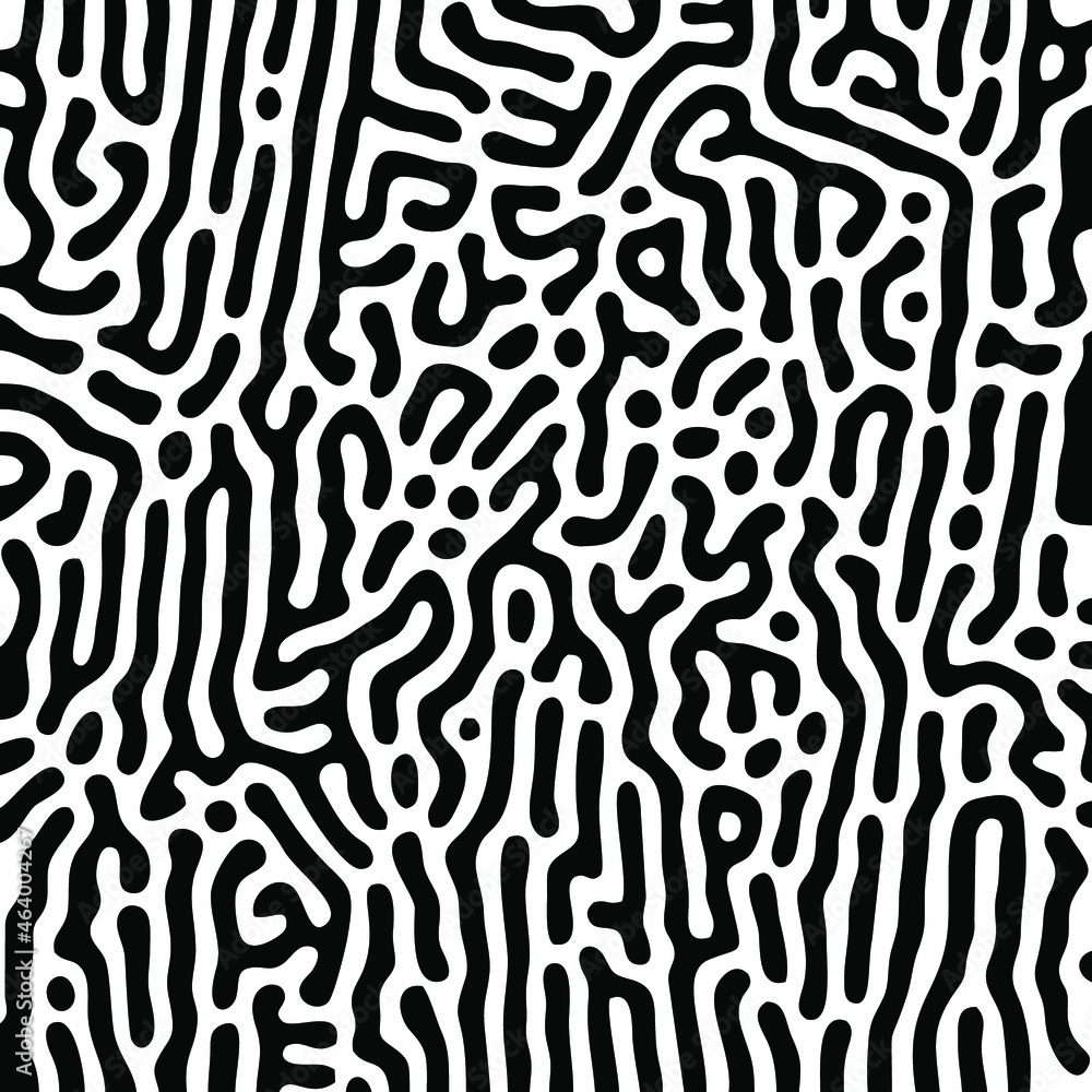 Turing Pattern Seamless Black Background Turing Pattern Seamless Black Background