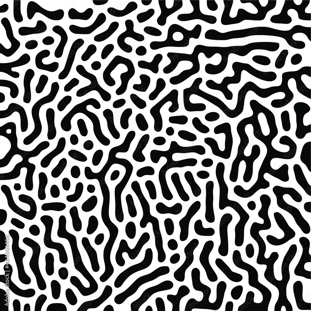 Turing Pattern Seamless Black Background Turing Pattern Seamless Black Background