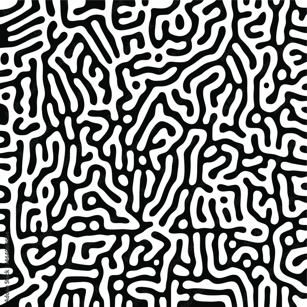 Turing Pattern Seamless Black Background Turing Pattern Seamless Black Background