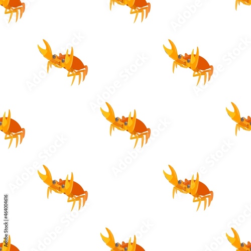 Crab pattern seamless background texture repeat wallpaper geometric vector © ylivdesign