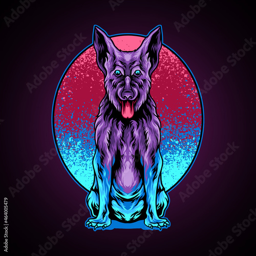 Dog Standing Illustration