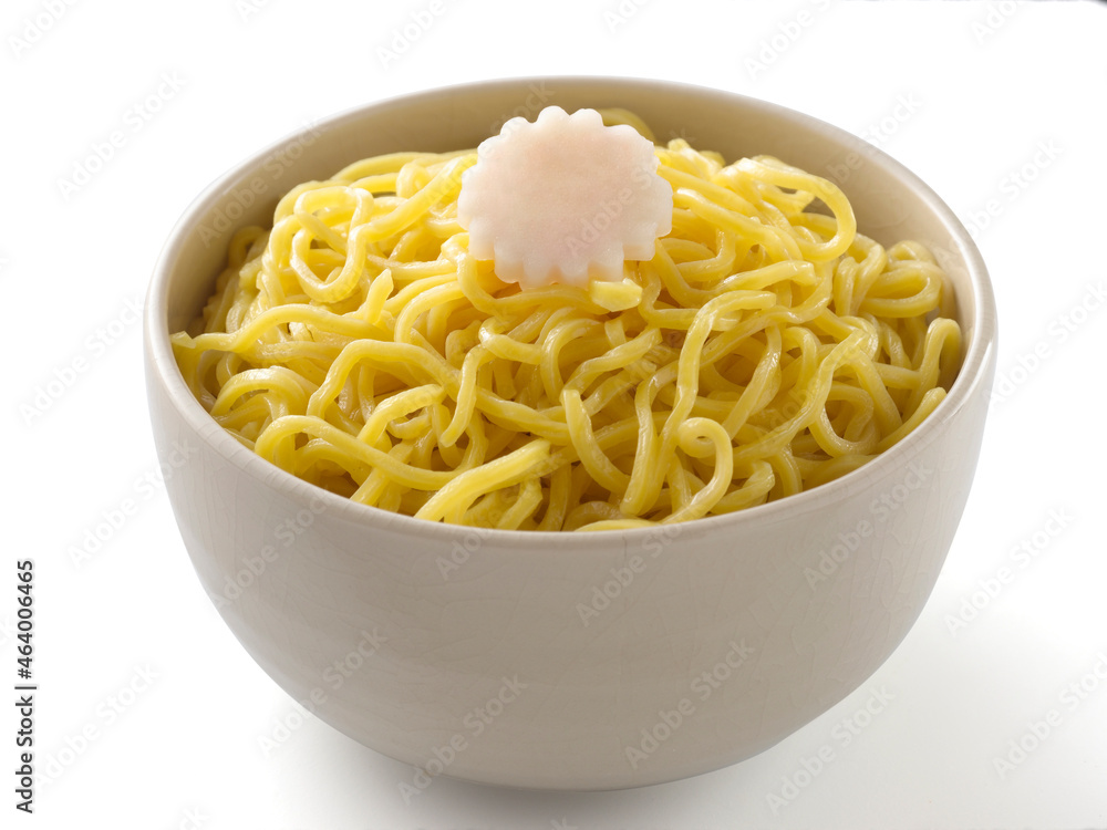 bowl of noodles on white background. bowl of noodles on white background.