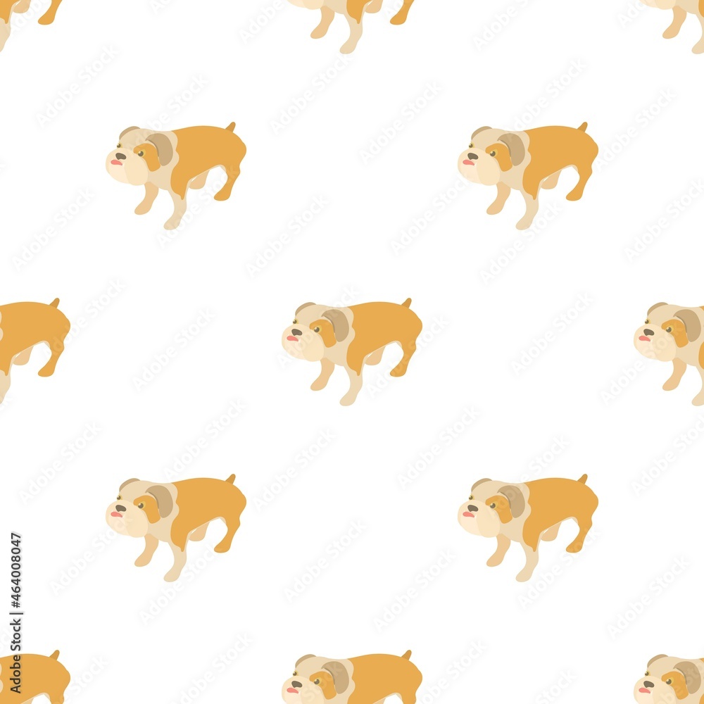 Fototapeta premium English bulldog pattern seamless background texture repeat wallpaper geometric vector