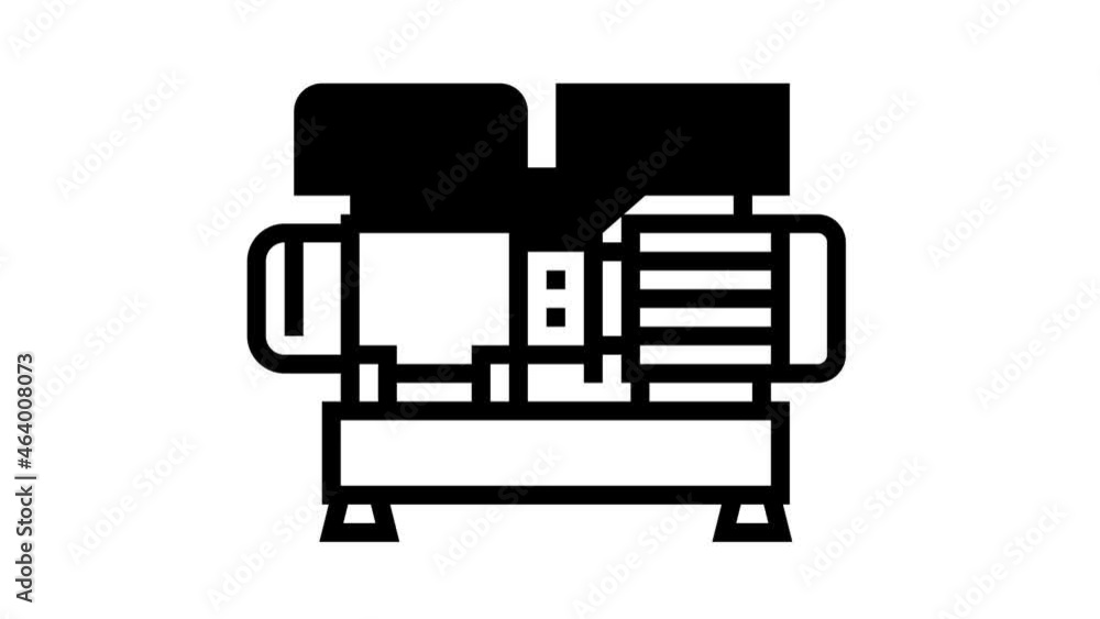 centrifugal air compressor animated line icon. centrifugal air compressor sign. isolated on white background centrifugal air compressor animated line icon. centrifugal air compressor sign. isolated on white background