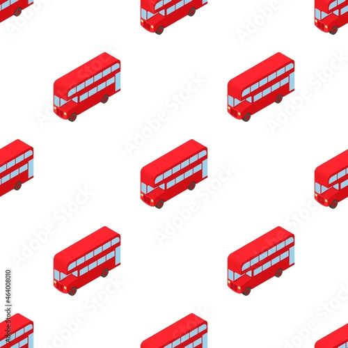 Double decker bus pattern seamless background texture repeat wallpaper geometric vector