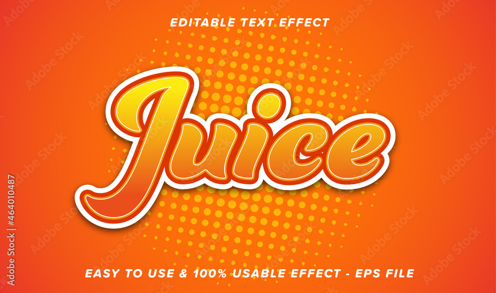 juice editable text effect template with abstract style use for business brand and company logo
