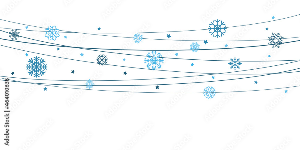snow flakes on strings background for christmas time snow flakes on strings background for christmas time