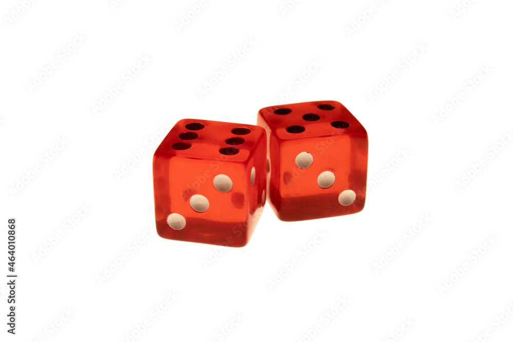 red dice isolated on white red dice isolated on white