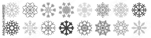 collection of different christmas snow flakes