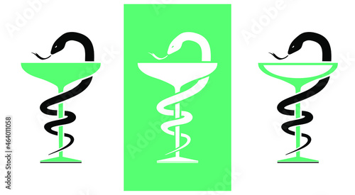 eskulap - pharmacological symbol, medical and pharmaceutical sign  photo