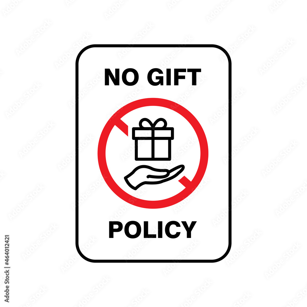 anti corruption campaign, no gift policy sign vector anti corruption campaign, no gift policy sign vector